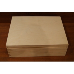 Pudełko  25,5x20x9 cm ,  z 6  przegrodami  organizer , przybornik , pudełko drewniane 23,5x20x9